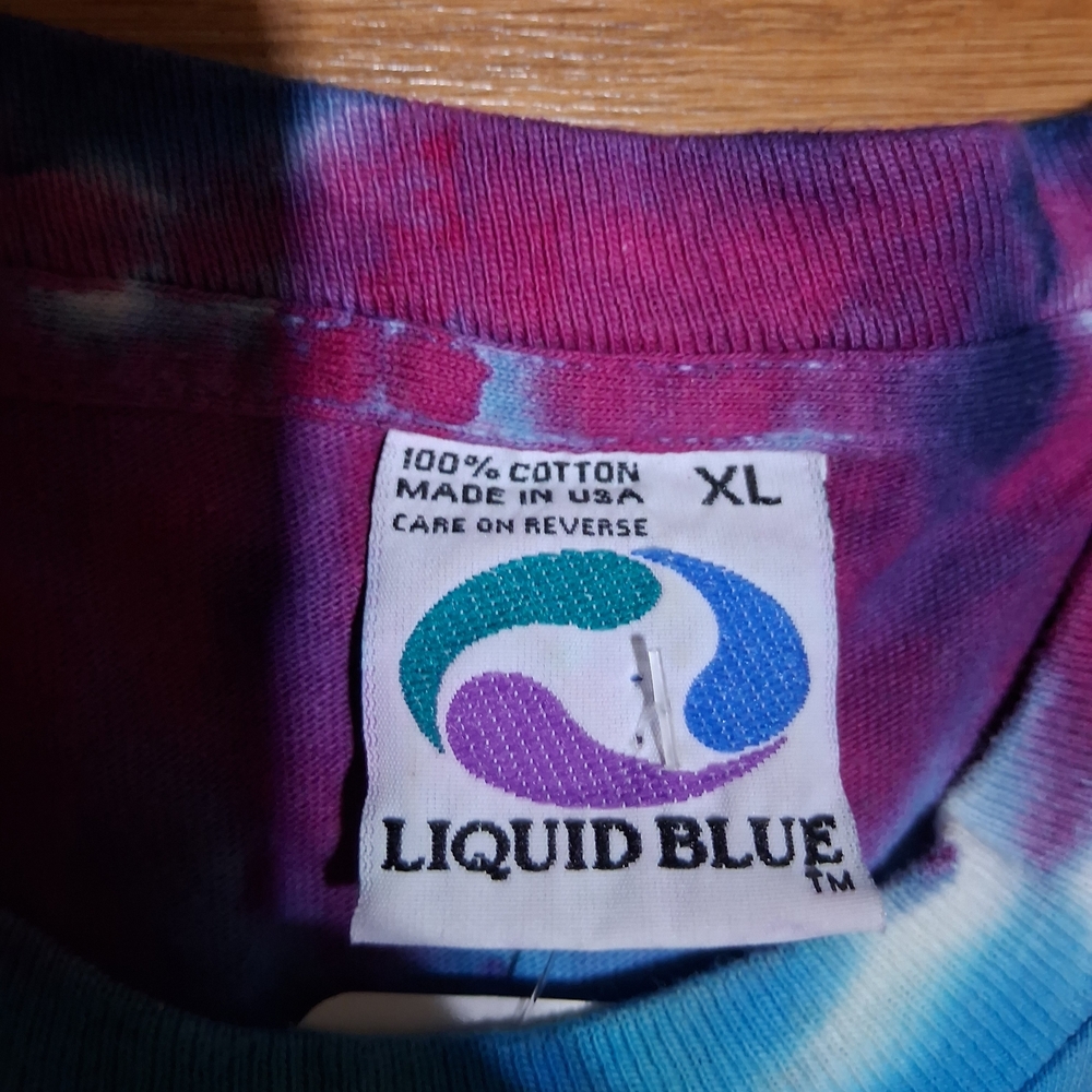Liquid Blue Purple and Blue Tie-Dye Grateful Dead  T-Shirt Made In Usa Sz XL - Picture 6 of 12